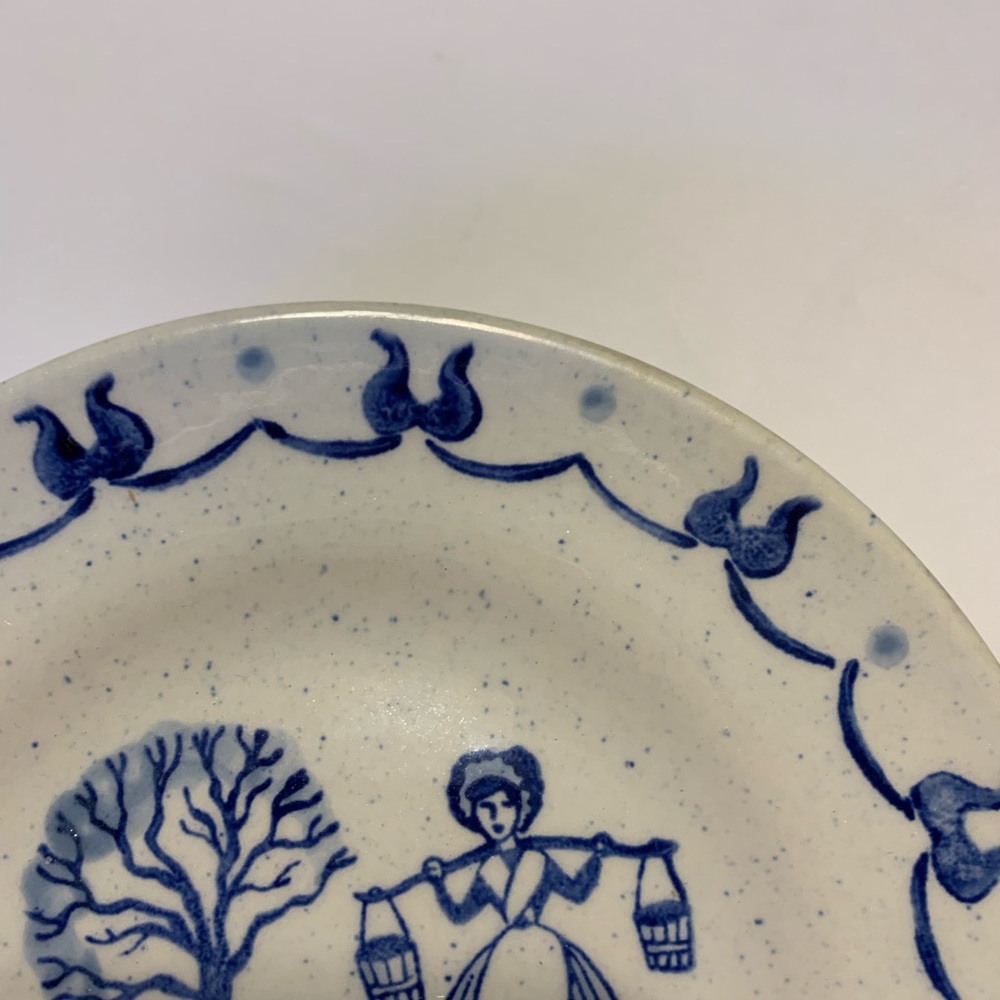 Poppytrail by Metlox Provincial 2 bread plates California made in USA MCM blue - Picture 6 of 8